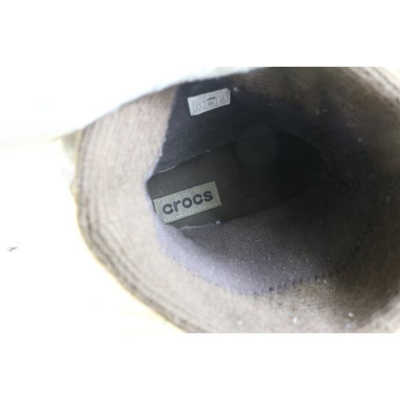 Crocs Boots Womens 9 Brown Suede Leather Cobbler Slip On Fold Over Shoes - Picture 5 of 8